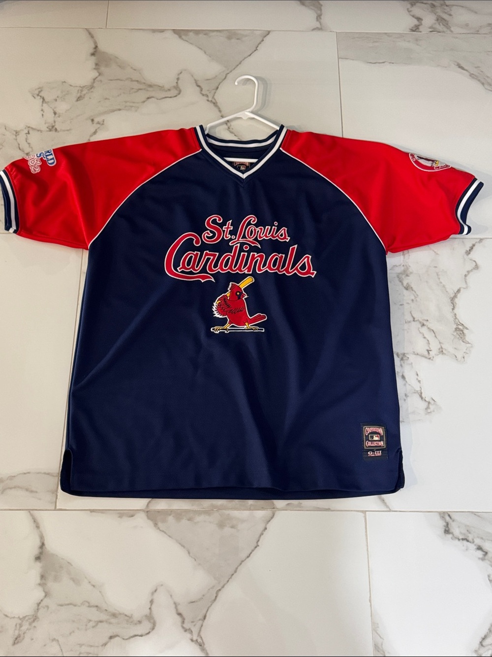 Majestic St. Louis Cardinals XXL 1982 World Series Navy and Red Baseball Jersey